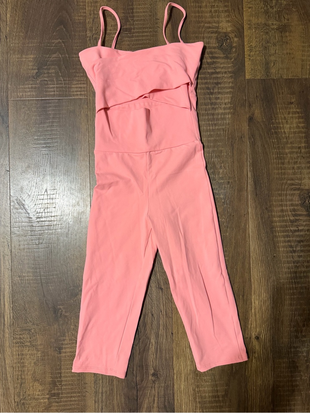 Live The Process Pink One-Piece Bodysuit - Sleeveless Spaghetti Strap